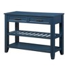 NicBex Mid-Century Style 42" Console Table Side Table Sofa Table with 2 Storage Drawers and 2 Tiers Shelves for Living Room, Hallway - 3 of 4
