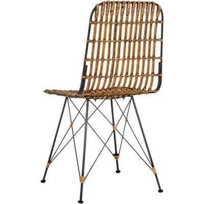 Transitional Windsor Low Slat Side Chair in Natural Brown Wash