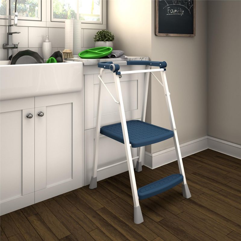 COSCO 2-Step Kitchen Steel and Resin Step Stool, Navy, 2 of 5