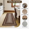 Washable Area Rug, Vintage Accent Rug, Braided Print Carpet, Low Pile Non-Shedding Kitchen Rugs with Non Slip Backing, Foldable Rug - 3 of 4