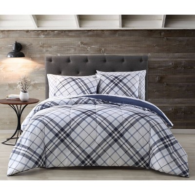 Khalvin Plaid Comforter Set - Geneva Home Fashion
