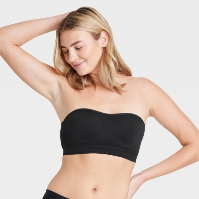 Women's Seamless Bandeau Bra - Auden™ Black XS