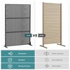 Lirago 72 in. Galvanized Metal Outdoor Privacy Screens Garden Outdoor Fence Black - 4 of 4