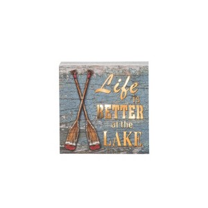 Beachcombers Lake Life Is Better Light-Up LED Block Wood Composite 5.9 x 1.57 x 5.9 - 1 of 1