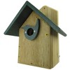 JCS Wildlife Post Mount Cedar Wren House w Poly Roof & Birdhouse Predator Guard Portal - 2 of 4