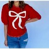 Women's Bow Stitch Sweater - AnnieWear - 3 of 3