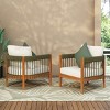 KTMBDW Patio Club Chair with Handwoven Rope Accents & Curved Backrest - Boho Patio Lounge Chair with Cushions for Porch, Garden - 2 of 4