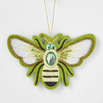 Felt Bee Christmas Tree Ornament Green - Wondershop™