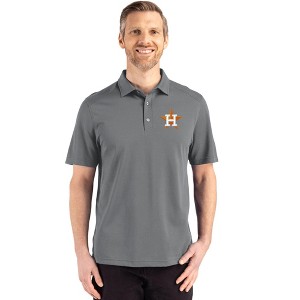 Houston Astros Cutter & Buck Advantage Refresh Epic Confidence Recycled Mens Big & Tall Tri-Blend Pique Polo - Elemental Grey - 4X Large Tall - 1 of 1