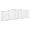 vidaXL Gabion Basket Set of 3 Silver Galvanized Iron Large Tough - 3 of 4