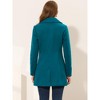 INSPIRE CHIC Women's Elegant Notched Lapel Button Single Breasted Winter Coat - 4 of 4