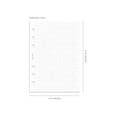 Cloth & Paper A5 Graph Note Planner Inserts