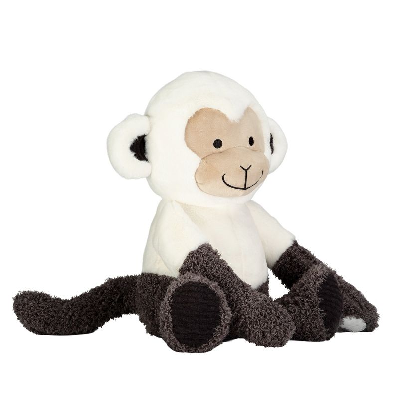 Lambs & Ivy Jungle Party White/Gray Plush Monkey Stuffed Animal Toy - Charlie, 2 of 7