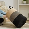 Cheer Collection Large Cotton Rope Laundry Hamper with Handles – Tall Woven Basket for Clothes, Toys, Blankets - 4 of 4
