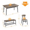 Yaheetech Farmhouse Space-Saving 6 Piece Dining Table Set with 2 Storage Racks for Kitchen - image 3 of 4