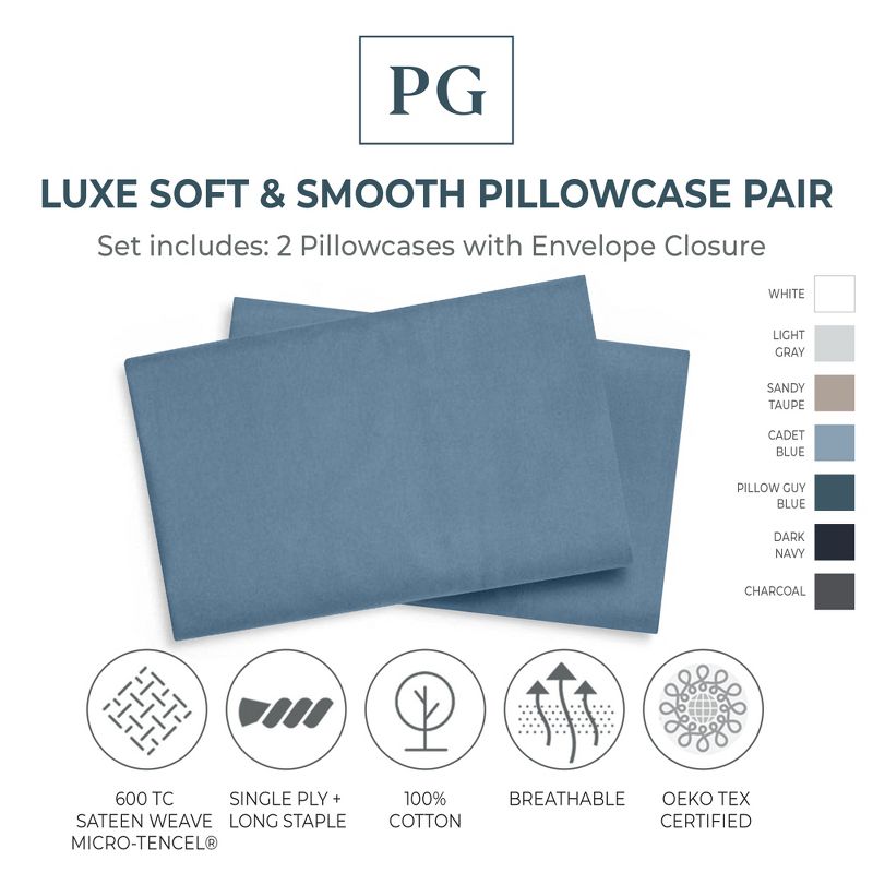 Luxe Soft & Smooth 100% Tencel Pillow Case Set, 1 of 9