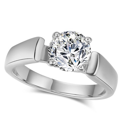 Womens Engagement Ring Solitaire 2 Ct Cubic Zirconia By Ginger Lyne Collection Target