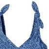 Lands' End Women's Chlorine Resistant V-neck Shoulder Tie Flutter Tankini Swimsuit Top - 4 of 4