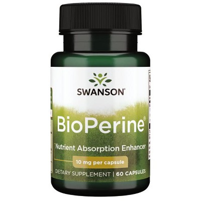 Swanson Herbal Supplements Bioperine 10 mg 60 Caps.