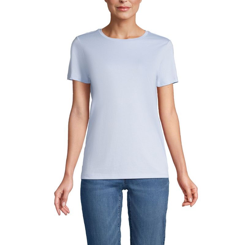 Lands' End Women's Tall Relaxed Supima Cotton Short Sleeve Crewneck T-Shirt, 1 of 6