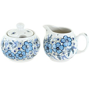Blue Rose Polish Pottery 694-711 Zaklady Cream & Sugar Set - 1 of 1