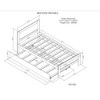 CAVINAS Twin Size Platform Bed,Modern Bed Frame for Bedroom,No Box Spring Needed,White/Gray/Walnut - 3 of 4
