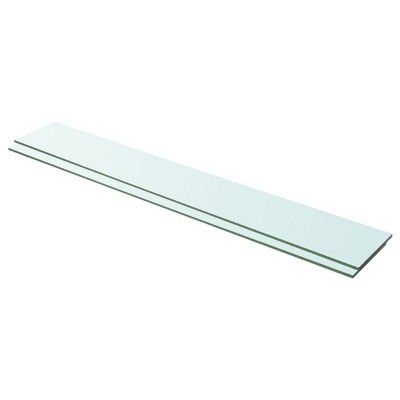 vidaXL Shelves 2 pcs Panel Glass Clear 39.4 inches x5.9 inches