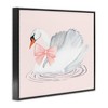 Stupell Industries White Swan with Pink Ribbon Framed Giclee Art - 2 of 4