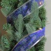 Northlight Blue and Silver Glitter Snowflakes Christmas Wired Craft Ribbon 2.5" x 10 Yards - 3 of 3