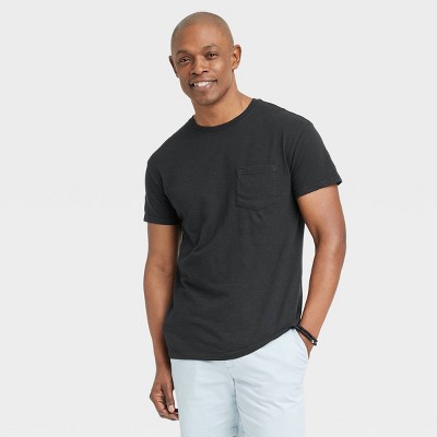 Men's Standard Fit Short Sleeve Crewneck T-Shirt - Goodfellow & Co™ Black L