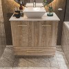 Famapy Bathroom Cabinet with White Basin Bathroom Storage Solutions Original Wooden - 4 of 4