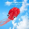Joyfy Large Red Octopus Kite for Kids and Adults, 29.5 In x 28 In Giant Beach Kites for Lawn Games, Outdoor Fun, Family Activities - 3 of 4