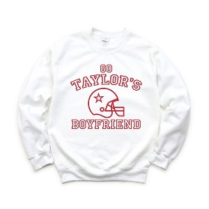 Simply Sage Market Women's Graphic Sweatshirt Go Taylor's Boyfriend Varsity - 1 of 4