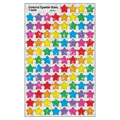 Trend Colorful Sparkle Stars superShapes Stickers, 400 ct (Pack of 6)