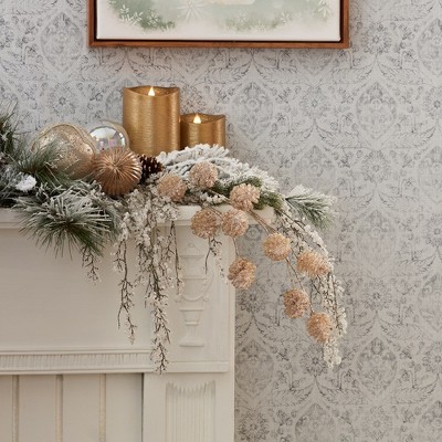 Champagne Pinecone Spray Set of 6 Artificial Christmas Decor