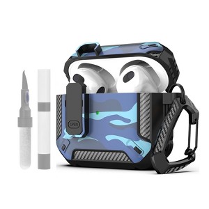 HTUTWOO for AirPods 4 Generation Case Cover with Cleaner Kit, Hard Shell Protective Armor with Lock for AirPods 4 - 1 of 4