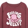 Women's - Instant Message - Feeling Jelly Jellyfish Lightweight French Terry Wide Neck Long Sleeve Graphic Shirt - 2 of 4