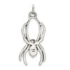 Black Bow Jewelry Sterling Silver Large 2D Antiqued Spider Pendant - 3 of 4
