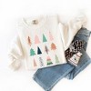 Simply Sage Market Women's  Garment Dyed Graphic Sweatshirt Christmas Tree Chart - 3 of 4