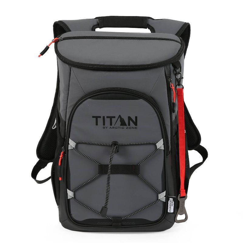 Titan by Arctic Zone 16qt Eco Backpack Cooler with Ice Walls - Sharkskin Gray, 5 of 18