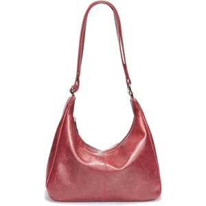 Hobo Bags for Women, Ultra Soft Foldable Vegan Leather Shoulder Handbag, Stylish Slouchy Tote Purses - 1 of 4