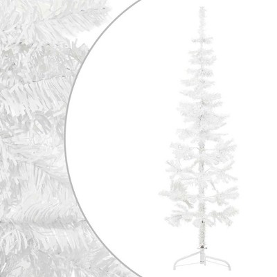 vidaXL Artificial Half Christmas Tree White - 59.1"