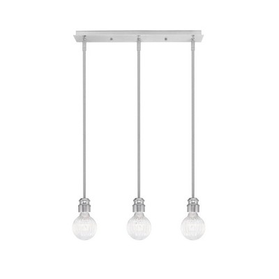 Toltec Lighting Edge 3 - Light Chandelier in  Brushed Nickel