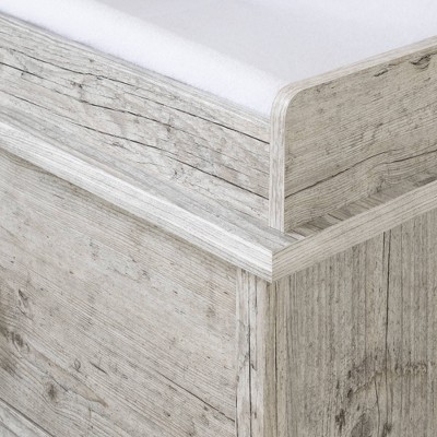 Seaside Pine Vintage-Style Changing Table Dresser with Drawers