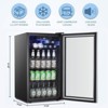 Velivi Beverage Refrigerator Cooler, 128 Cans 3.2 Cu.Ft Mini Fridge Glass Door for Drink Beer Soda Wine in Black - 4 of 4