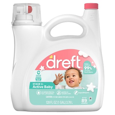Dreft Stage 2: Active Baby Liquid Laundry Detergent - 128 fl oz