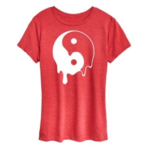 Women's - Instant Message - Melty Yin Yang Short Sleeve Graphic T-Shirt - 1 of 4