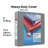 2" Staples Heavy-Duty View Binders with D-Rings Gray 976041 - 2 of 4