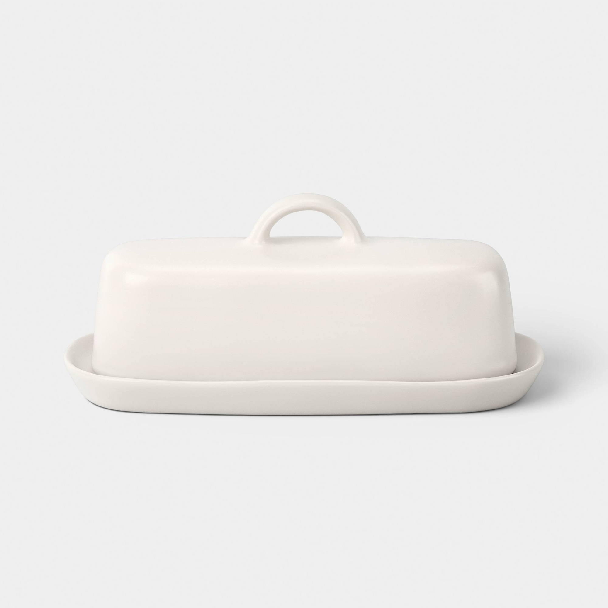 Aralia White Ceramic Butter Dish Cream - Threshold™
