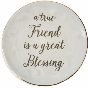Pavilion Gift Company - True Friend - 7" Ceramic Plate - Dining Plates - 1 of 3